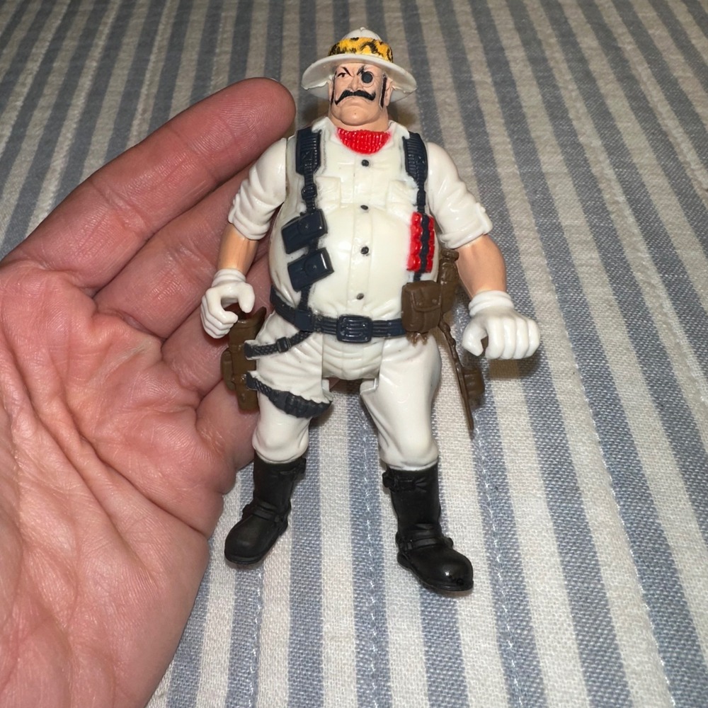 Vintage Safari Expedition‎ Action Figure Monocle Mustache White Outfit 4.5 Inch